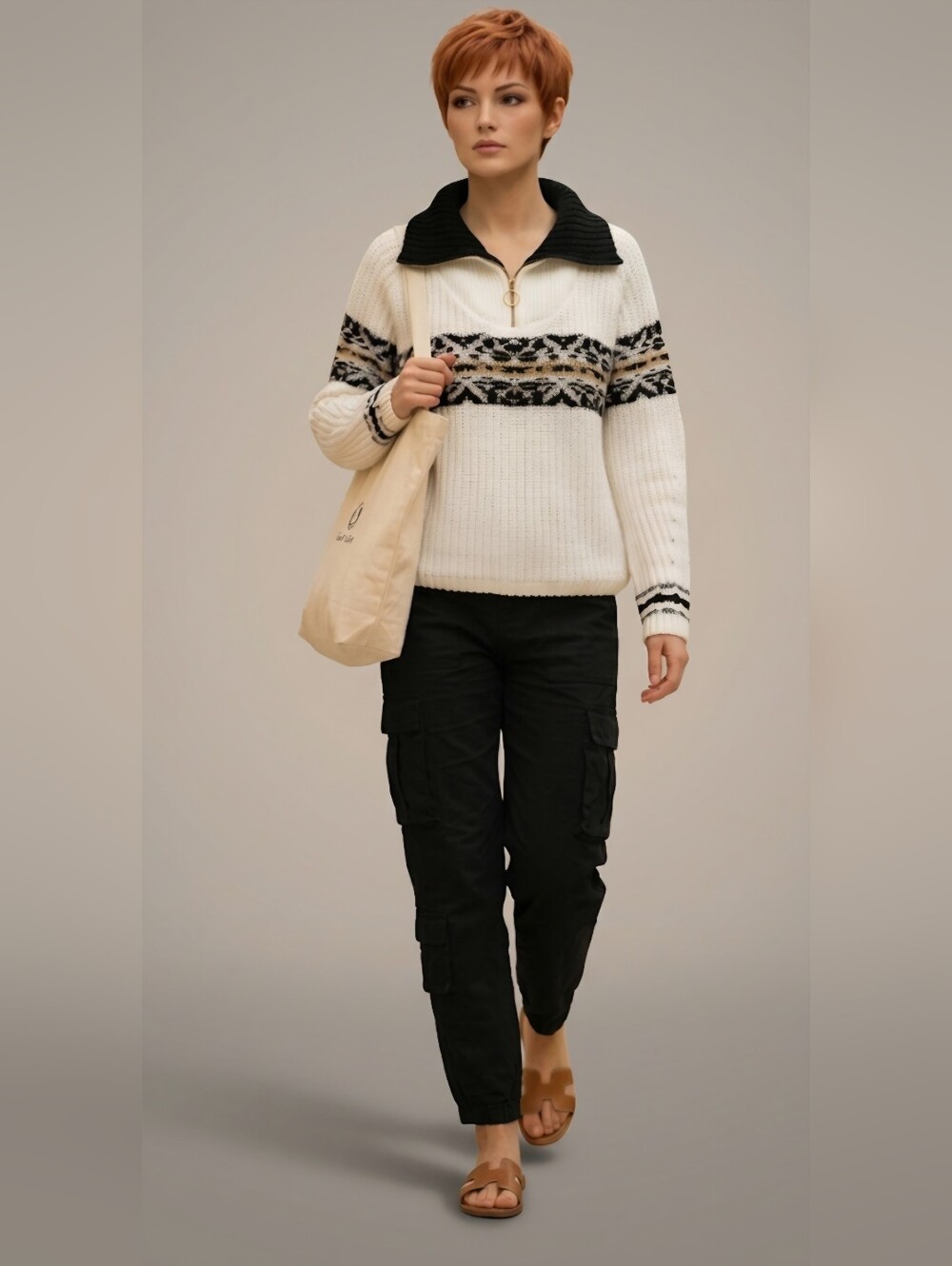 Anthropologie John + Jenn Chunky-knit Sweater Cardigan / Sz XS / Off-white